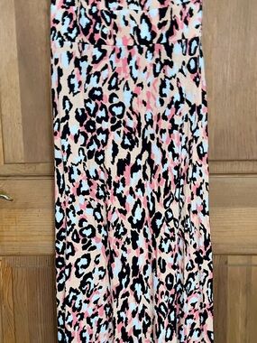 Apt. 9 Pink and Black Leopard-Print Maxi Dress
